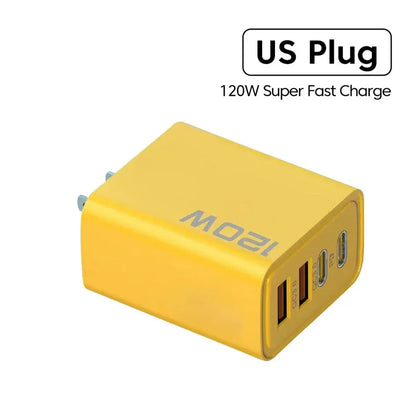 120W 3.0 USB & USB Type C Fast Phone Charger